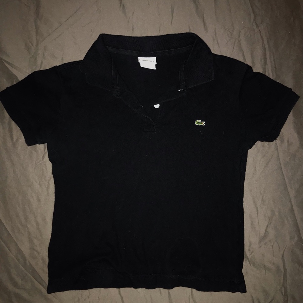 lacoste black polo